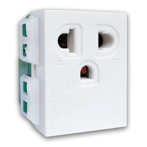 ปลั๊กกราวด์เดี่ยวรุ่นใหม่ Zeberg(ซีเบิร์ก) ZBG802K ทองแดงสปริงแท้ 16A 250V รวมแวทแล้ว [ขายส่ง]