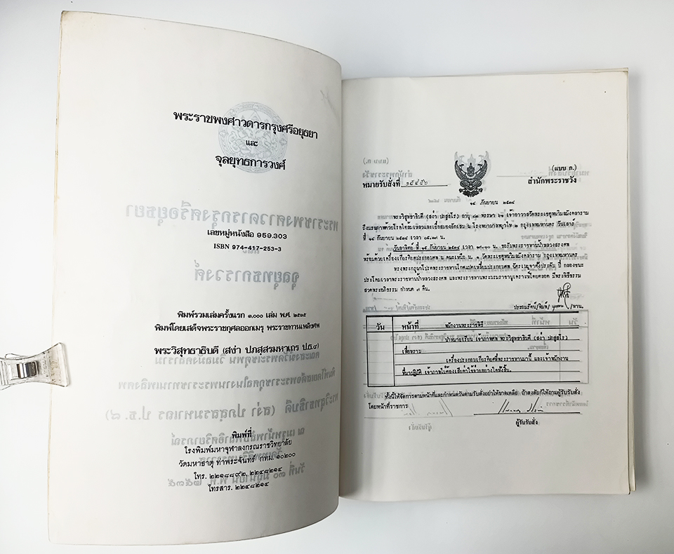 อนุสรณ์งานศพ พระวิสุทธาธิบดี พระราชพงศาวดารกรุงศรีอยุธยา และ จุลยุทธการวงศ์ หนังสือ ประวัติศาสตร์