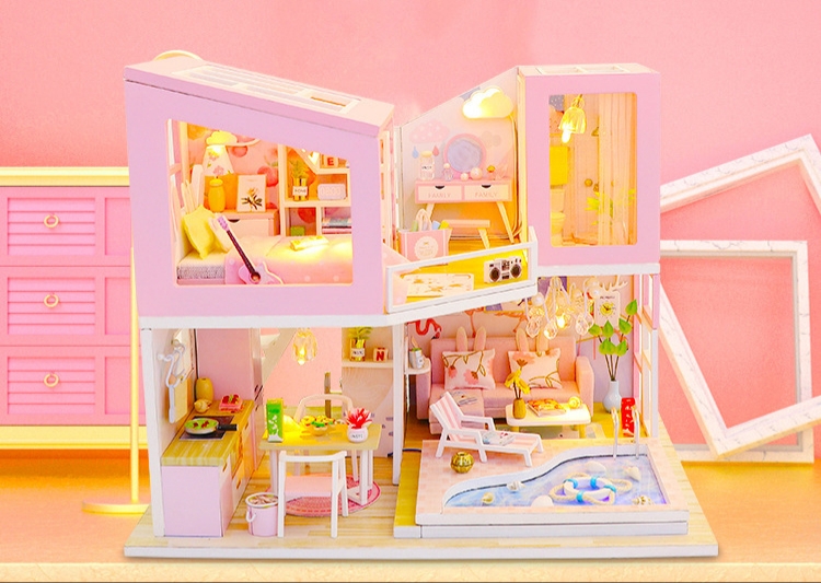 โมเดลบ้านจำลองเหมาะสำหรับบ้านตุ๊กตาLati Y ตุ๊กตาริกะจัง ตุ๊กตา bjd ตุ๊กตาบลายธ์