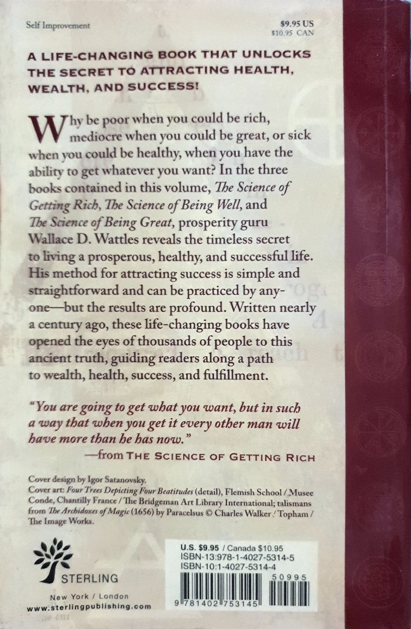 The Science of Success The Secret to Getting What You Want : Wallace D.Wattles