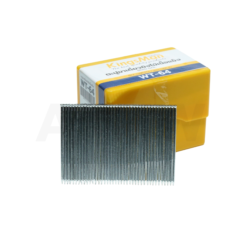 ลูกแม็ก ตะปูยิงไม้เนื้อแข็ง รุ่น WT ยี่ห้อ KingsMan สำหรับยิงโครงไม้ ไม้พาเลท วัสดุคุณภาพ (1000นัด/กล่อง)