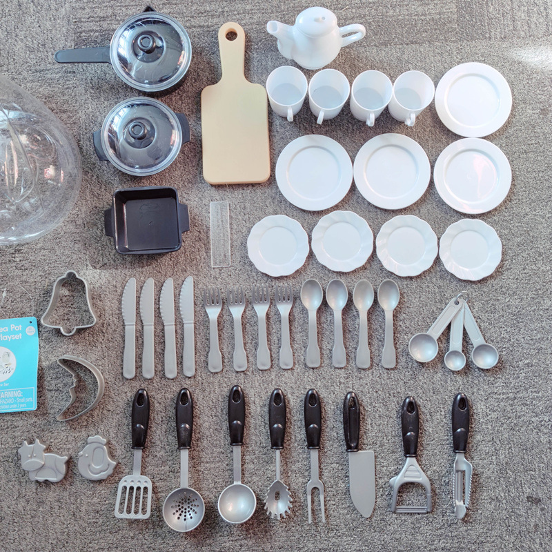 American Kenmore Kenmore หม้อชากาต้มน้ำการจัดเก็บจำลอง play house ของเล่นบนโต๊ะอาหารหม้อ 47 ชิ้น set