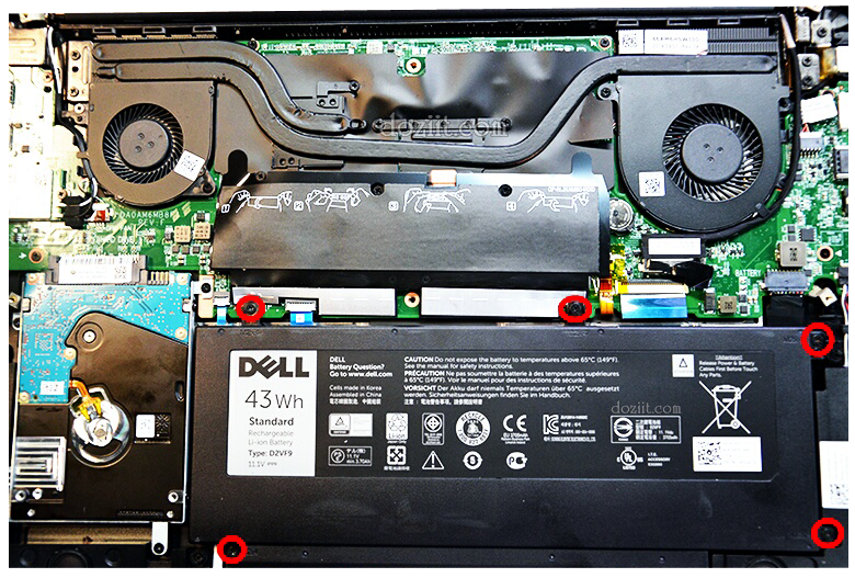 แบตเตอรี่แท้ Original Dell Vostro 14 5459, Inspiron 15 7547 7548 0PXR51 PXR51 11.1V 43WH Battery D2VF9 3705mAh