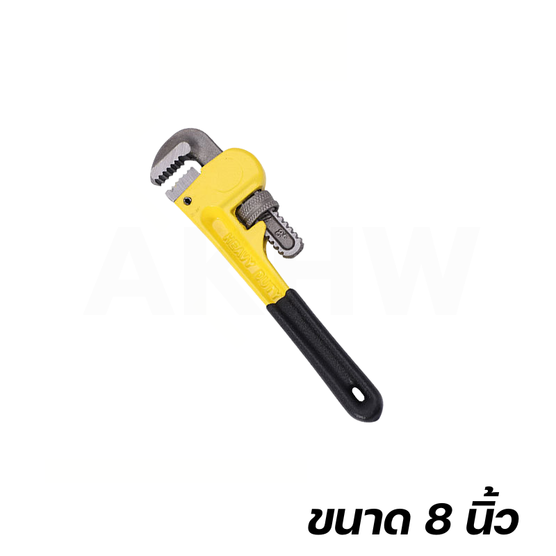 ประแจขันท่อ KingsMan ประแจจับแป๊บ แบบขาเดี่ยว สีเหลือง ผลิตจากเหล็กคุณภาพสูง ทนทาน