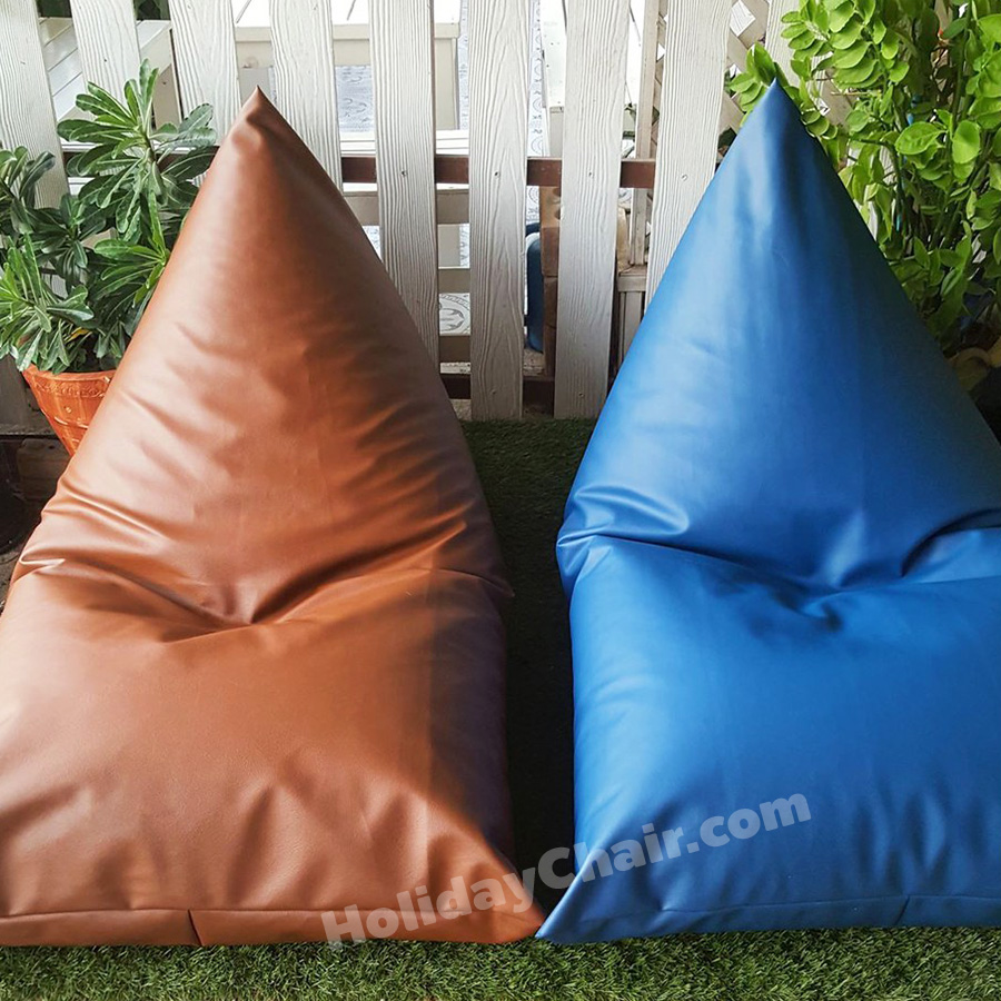 เก้าอี้เม็ดโฟม ทรงสามเหลี่ยม หนัง PU bean bag บีนแบค เบาะเม็ดโฟม เก้าอี้นั่งเล่น เบาะนั่งเม็ดโฟม บีนแบ็ก กันน้ำ ใช้กลางแจ้งได้ HC-061