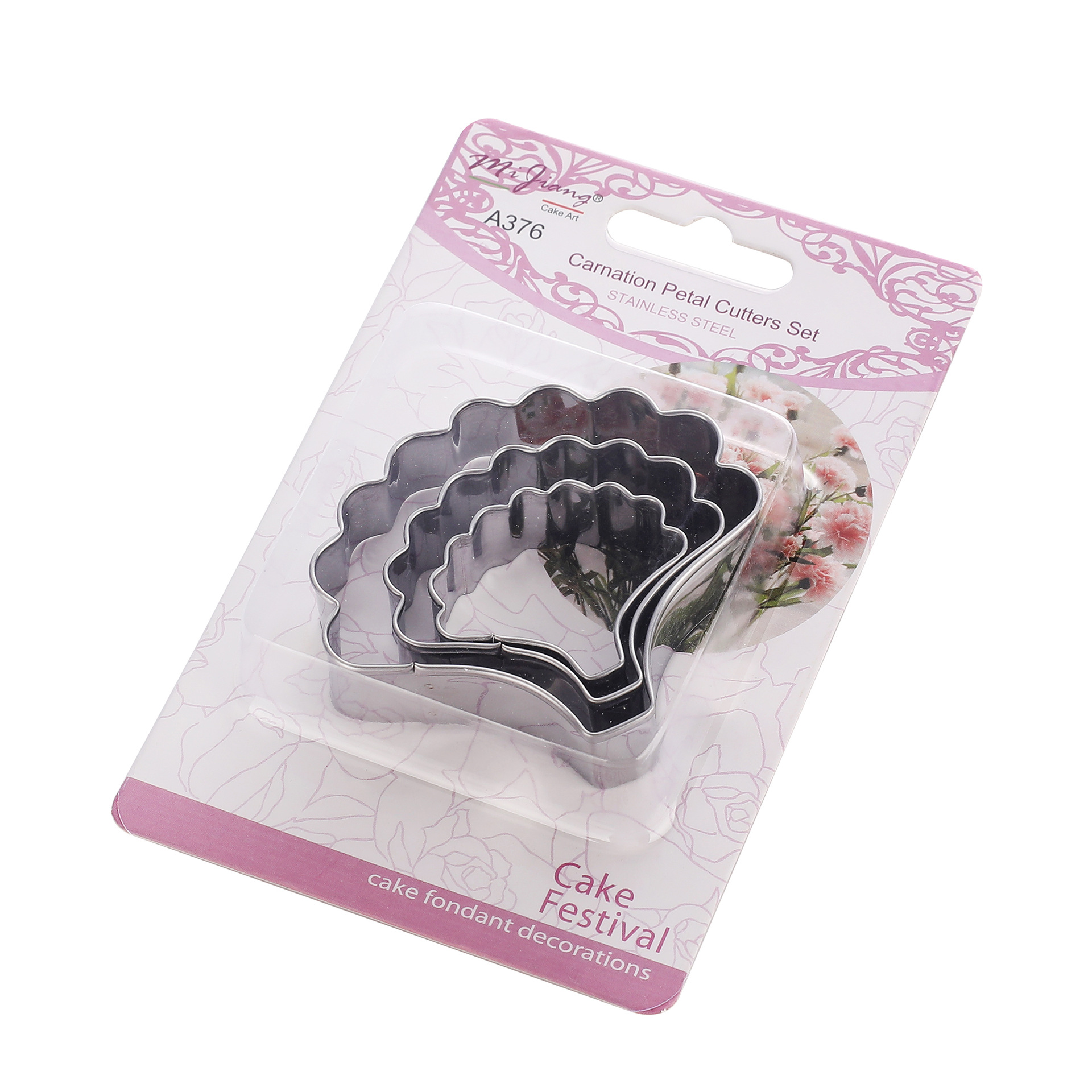 แม่พิมพ์เค้กเครื่องมือใหม่คาร์เนชั่นกลีบแม่พิมพ์สแตนเลสวัสดุA376 Carnation Petalพิมพ์สแตนเลสงานพิมพ์เค้ก,พิมพ์ดอกไม้ดิน,พิมพ์คุ้กกี้ชุดดอกคาร์เนชั่น