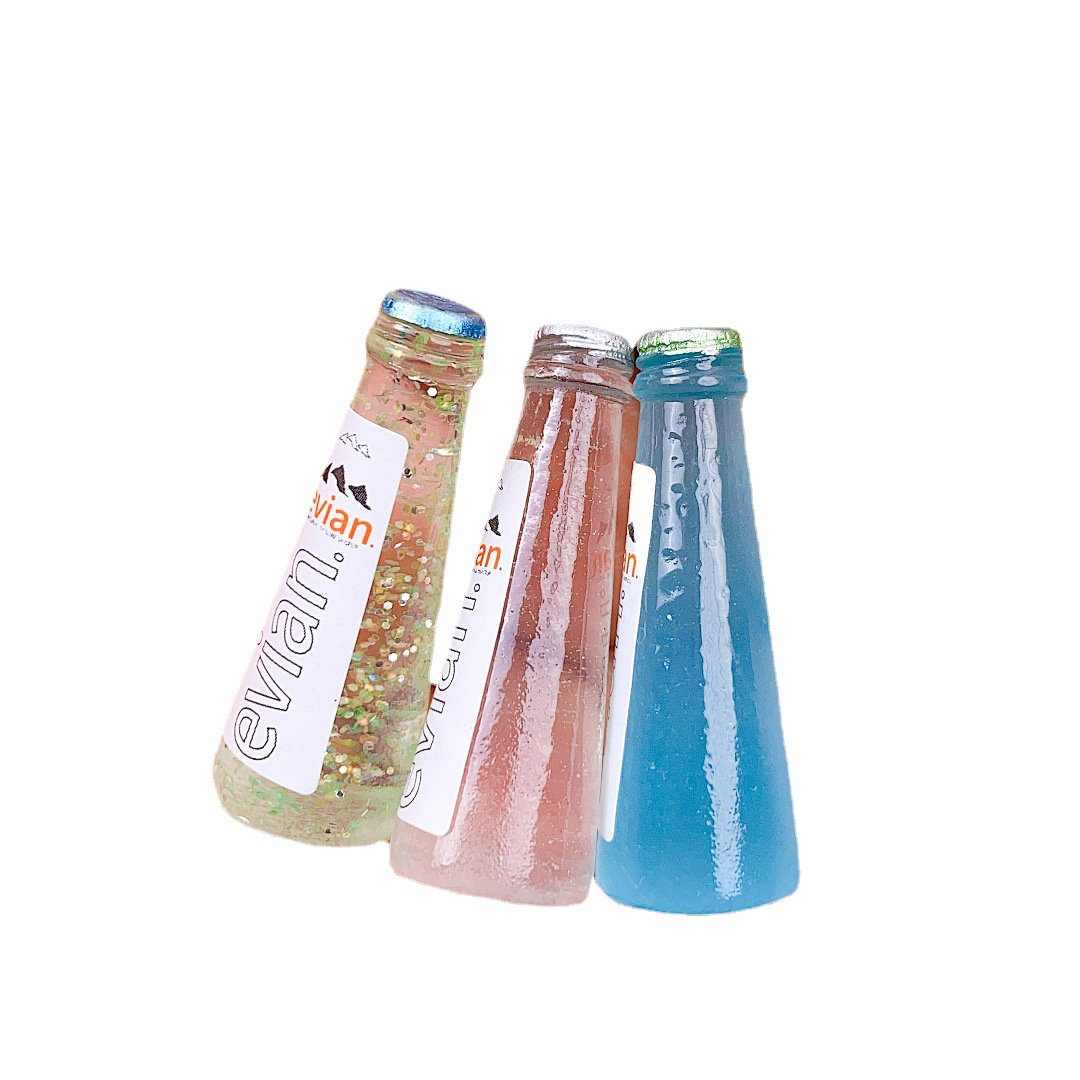 ขวดน้ำดื่มจำลองมินิยี่ห้อEvianขวดมินิเครื่องดื่มขวดเปลือกโทรศัพท์มือถือครีมกาวอุปกรณ์diyบ้านตุ๊กตาpropsเหมาะสำหรับนักสะสมนำไปโชว์งานของจิ๋ว