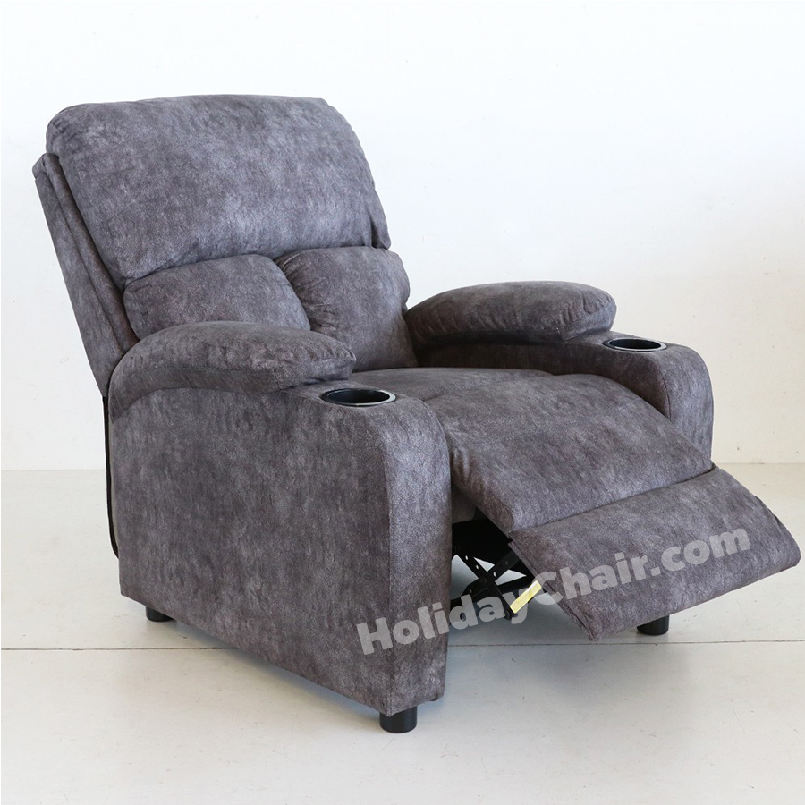 เก้าอี้พักผ่อน โซฟารีไคลเนอร์ มีที่วางแก้ว เก้าอี้โซฟา โซฟาเดี่ยว เก้าอี้เอนหลัง โซฟาปรับนอน โซฟาเบด โซฟาเก้าอี้ เก้าอี้นวม HC-054 (สีเทา)