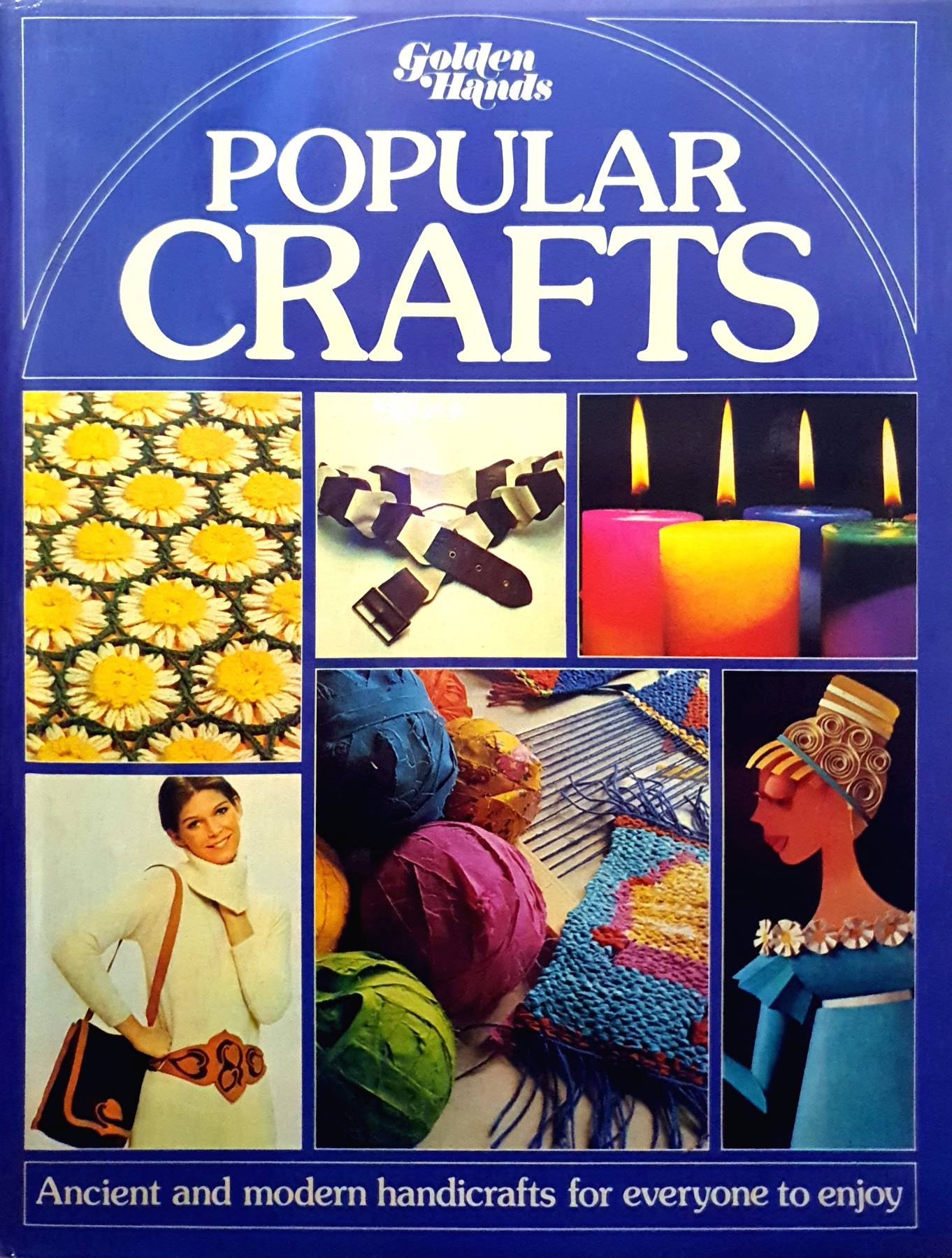 Popular Crafts Golden Hands Book 1960's vintage patchwork beading christmas gift