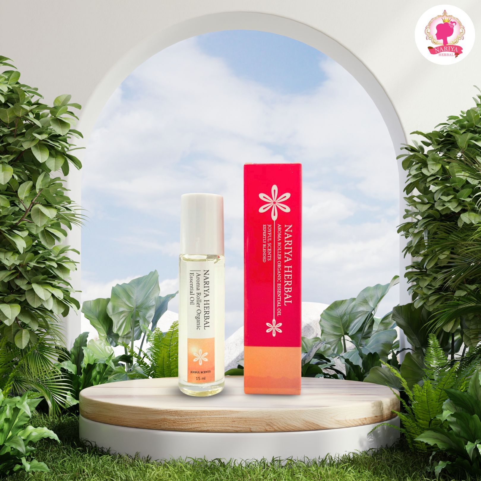 NARIYA AROMA ROLLER ORGANIC ESSENTIAL OIL ผลิตจากน้ำมันธรรมชาติ กลิ่นหอมด้วยสุคนธบำบัด “เสริมพลังบวก” SKU-00152