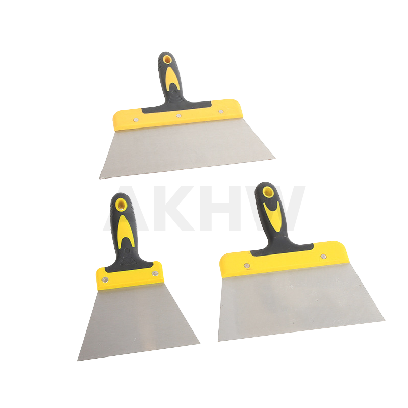 เกรียงโป้วใหญ่/เกรียงฉาบฝ้า สเเตนเลส KingsMan ด้ามยาง [ขายปลีก/ส่ง]