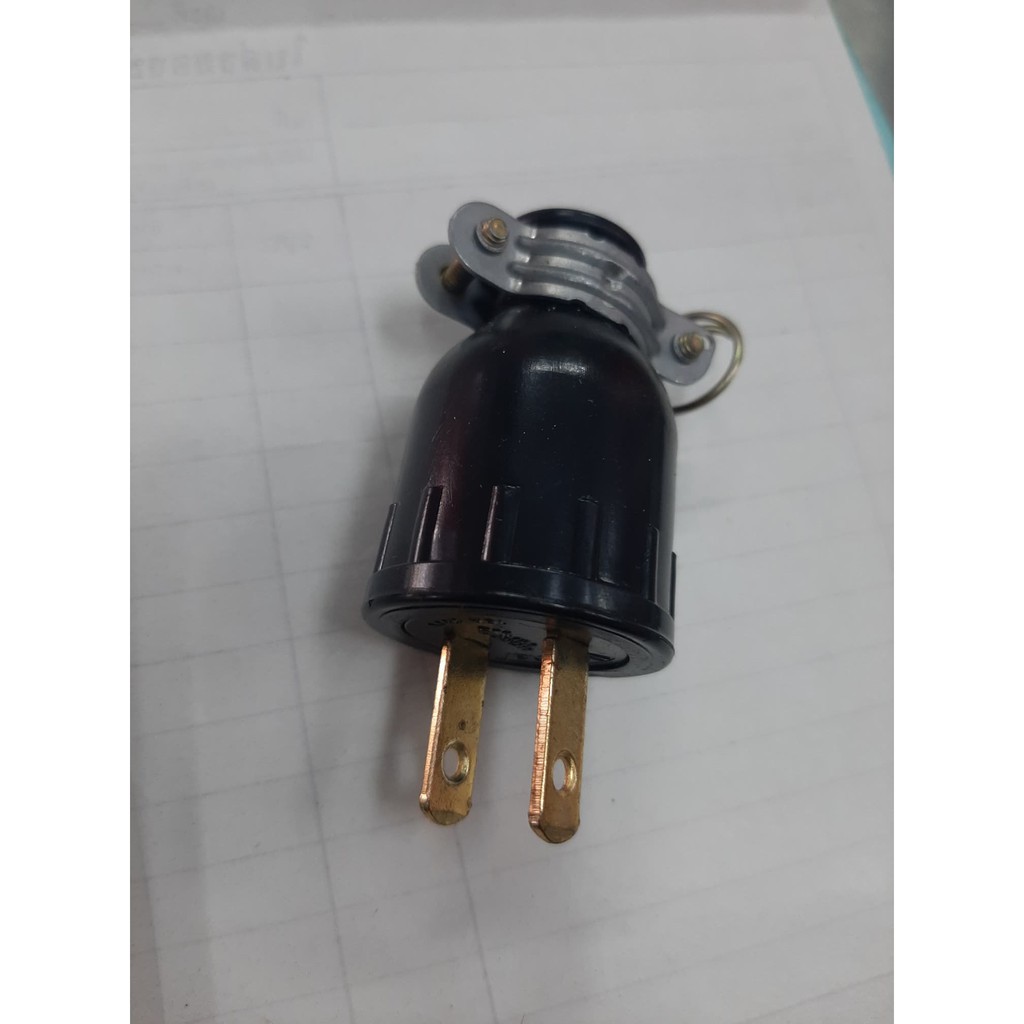 ปลั๊กตัวผู้ ยางดำ 2 ขา กลม เนชั่นแนล