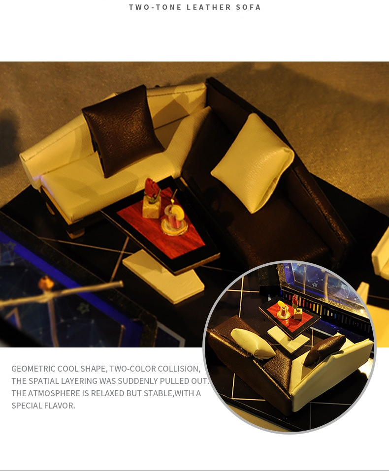 โมเดลคอนเสริต์จำลองห้องดนตรีจำลองสำหรับนักสะสมและรักการประดิษฐ์ TW3 star fantasy night building model