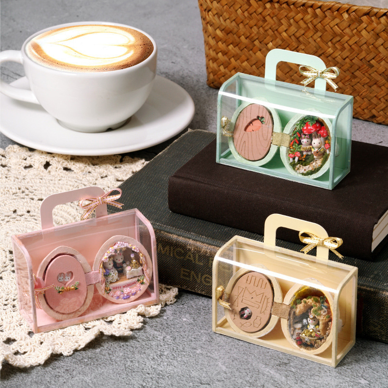 โมเดลบ้านไข่น้อยสีเหลืองdiy hut secret language creative gift ของขวัญวันเกิด ของเล่นเพื่อการศึกษา hut model toy art house