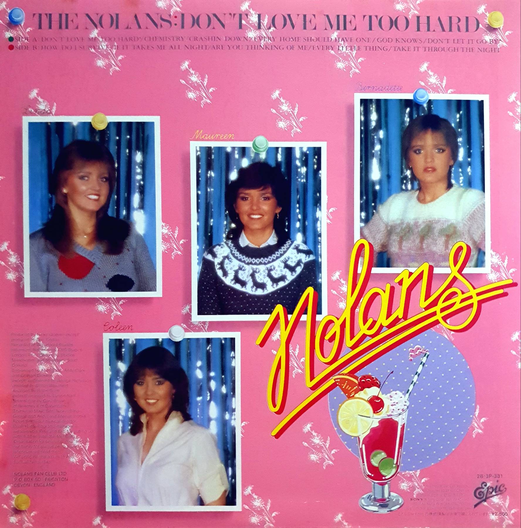 LP, Vinyl, NOLANS : Don't Love Me Too Hard