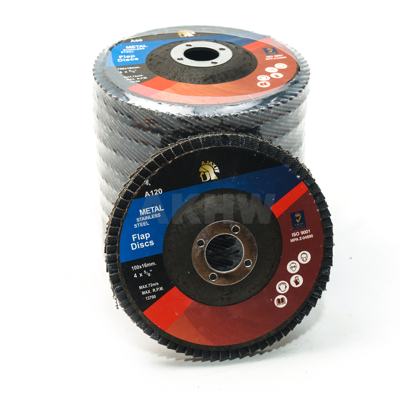 กระดาษทรายซ้อน 4 นิ้ว AJAX หลังอ่อน/หลังแข็ง [ขายปลีก/ส่ง]