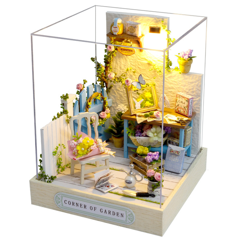 โมเดลร้านจำลองชุดWisdom fun house diy hut happy one pavilion hand-assembled model toy บ้านหลังเล็ก ๆ สร้างสรรค์ของขวัญวันเกิด girl