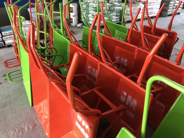 รถเข็นปูน ยี่ห้อ SM เหล็กหนา ล้อยางตัน/ล้อลม คุณภาพดี ทนทาน ส่งตรงจากโรงงาน ราคาถูก