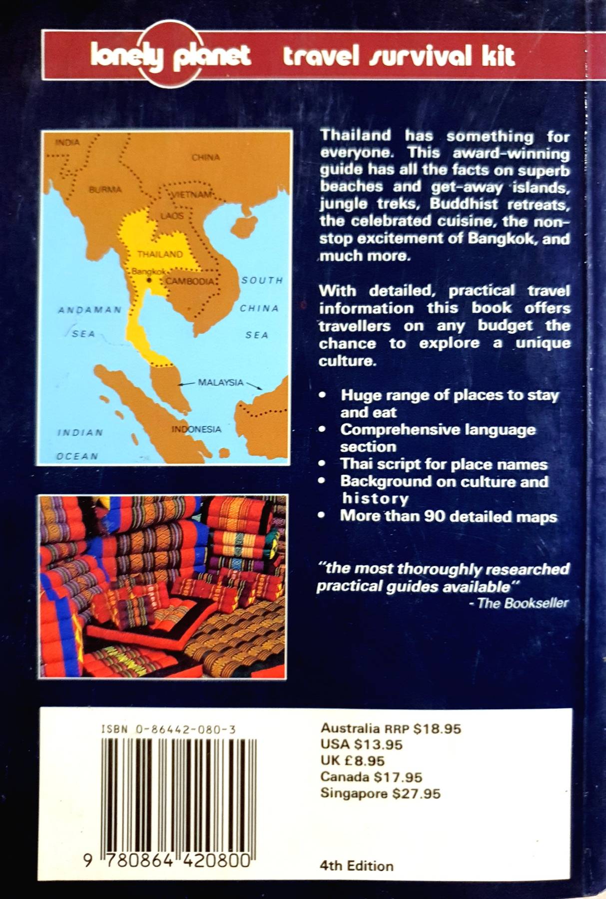 Thailand: A Travel Survival Kit (Lonely Planet Thailand) Paperback by Joe Cummings (Author)