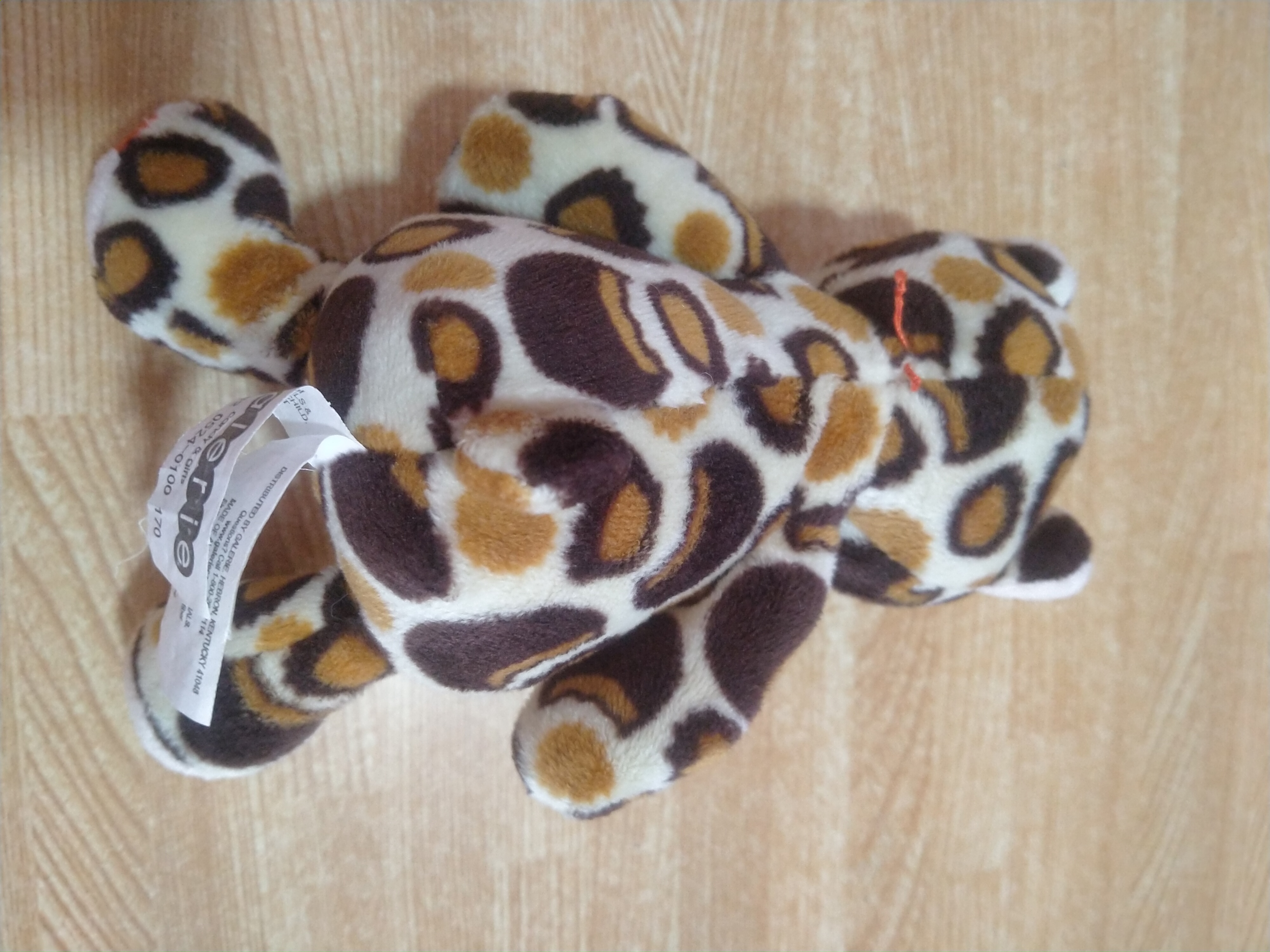 พวงกุญแจตุ๊กตาผ้าหมีลายเสือดาว