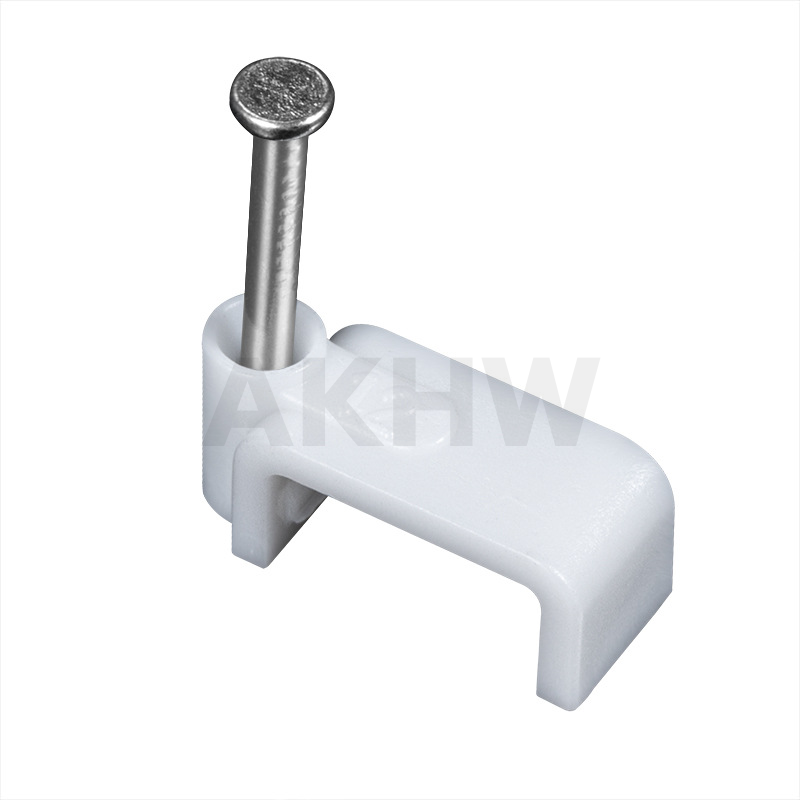 กิ๊บตอกสายไฟ VFF VAF 2x1.5 2x2.5 2x4sqmm. สำหรับรัดสาย ยึดสายเข้ากับผนังคอนกรีต/ผนังไม้ [แพ็ค100ชิ้น]