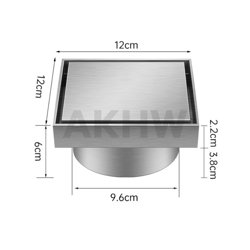 ฝาดูดส้วม/คลีนเอาท์ แบบเหลี่ยมมีฝาปิด KingsMan สแตนเลสทั้งชิ้น SUS304 แบบหนา แข็งแรง ไม่เป็นสนิม [ขายปลีก/ส่ง]