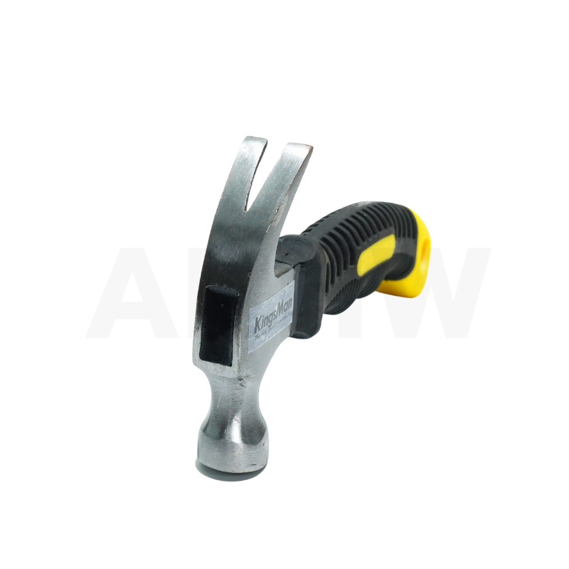 ฆ้อนหงอนเล็กด้ามไฟเบอร์ 8ออนซ์ KingsManด้ามหุ้มยาง จับง่าย ไม่ลื่นมือ หัวค้อนทำจากเหล็กแข็งพิเศษ ทนทาน [ขายปลีก/ส่ง]