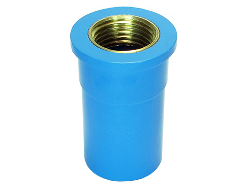 ต่อตรงหนาPVCเกลียวในทองเหลือง(ทล.) ขนาด 1/2" ตรามือ รุ่น 54601 **ของแท้ คุณภาพดี**