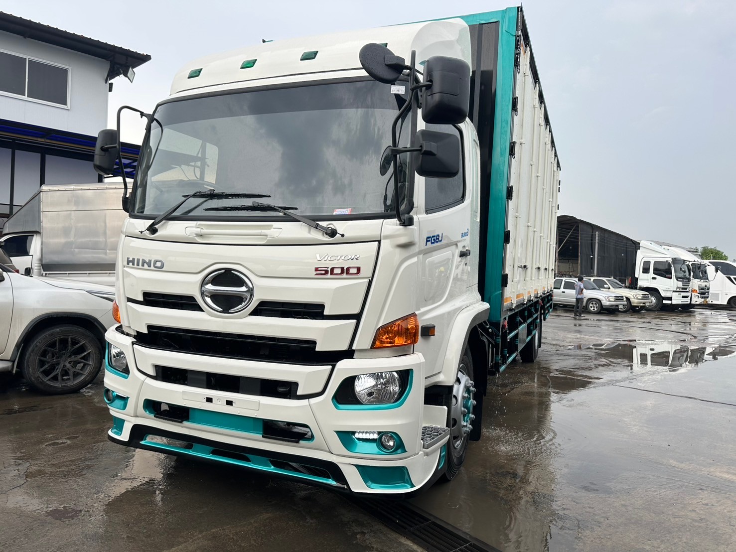 6ล้อตู้ทึบ7.6ม.วิคเตอร์HINO Victor FG8J 240แรง ปี2564 ย.7.6ก.2.35ส.2.6ม.เก็บงาน1.48ล.Pro1.45ล.S9161