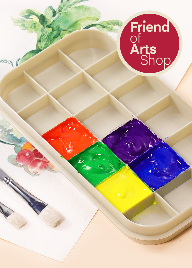 ถังล้างพู่กัน และ จานสี 3 ชั้น มีให้เลือกทั้งแบบมีหูหิ้ว และไม่มีหูหิ้ว