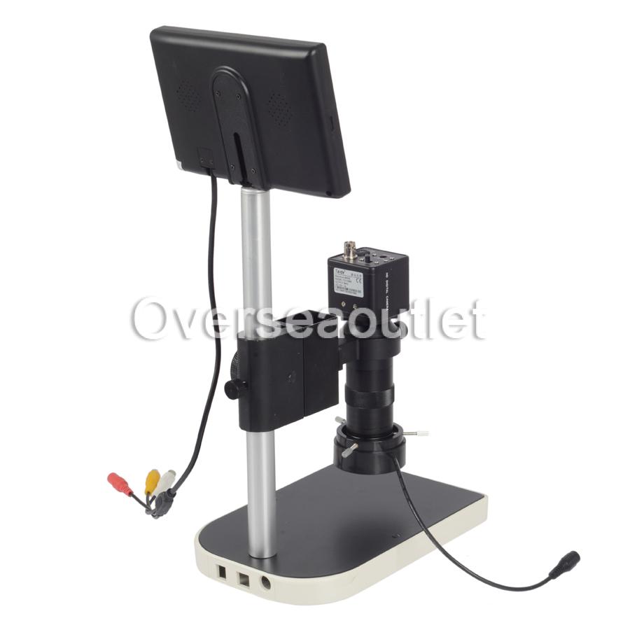 CCD Camera Microscope 100X BNC AV TV set +7 Monitor