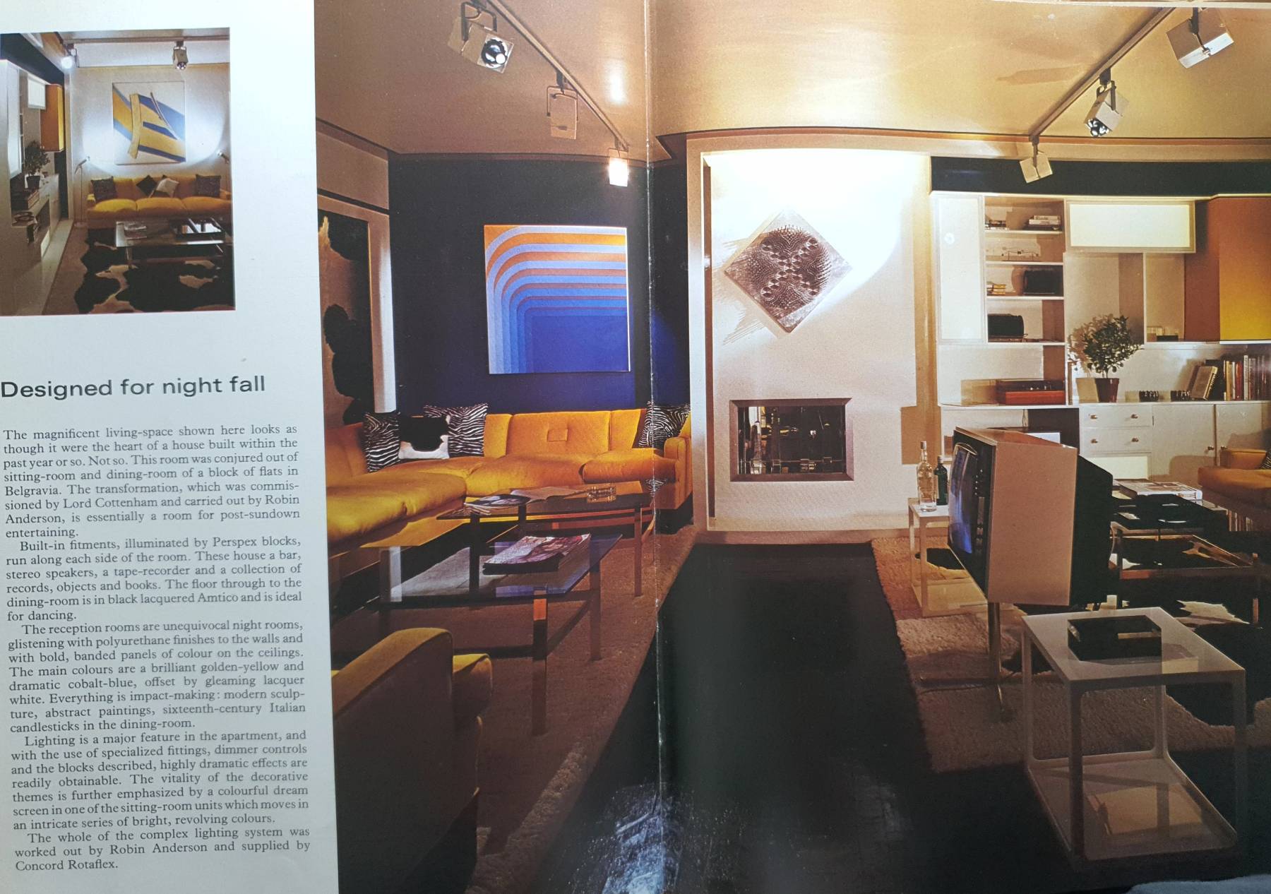 'House & Garden' 1971 modern furniture and decoration