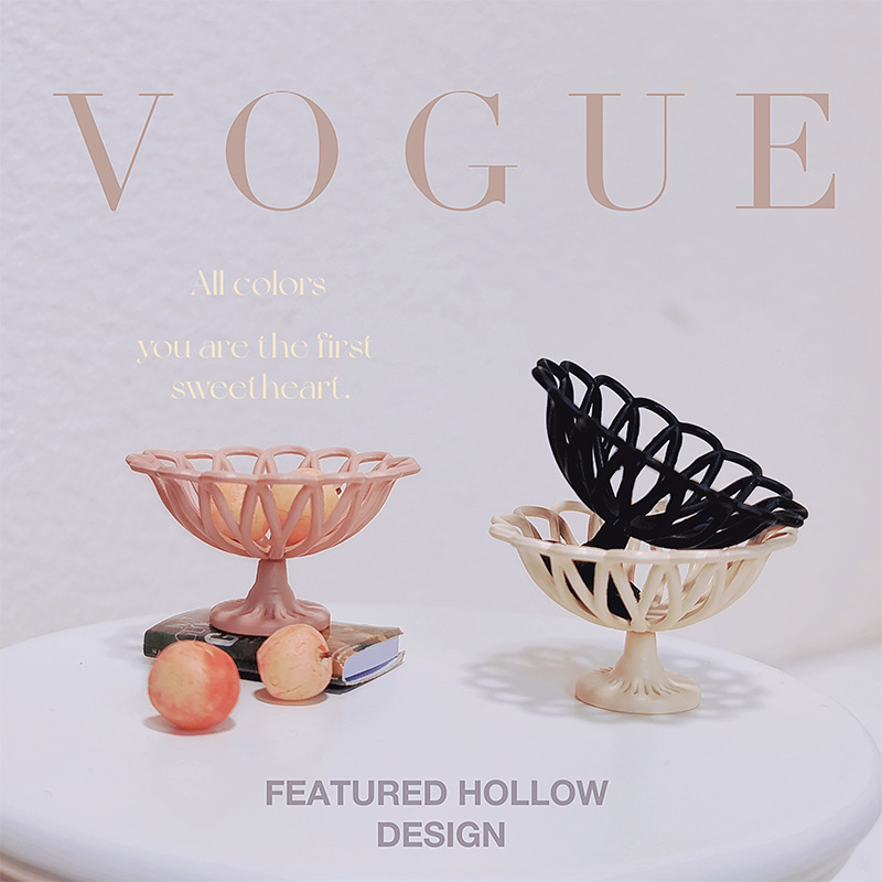 Miniature สูงผลไม้ของเล่นฉากชุดอุปกรณ์ตุ๊กตาจำลอง Hollow MINI ผลไม้เครื่องประดับ