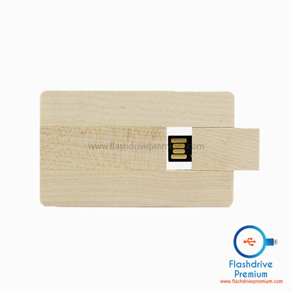 แฟลชไดร์ฟการ์ดแบบไม้ (Wooden Card Flash Drive)