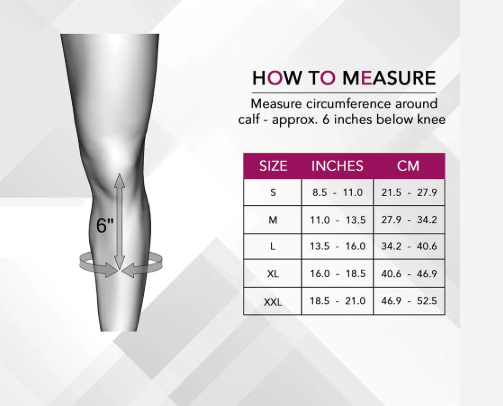 Tynor Compression Stocking Below Knee ถุงน่อง ป้องกัน และบรรเทาอาการเส้นเลือดขอด 1กล่องมี1คู่