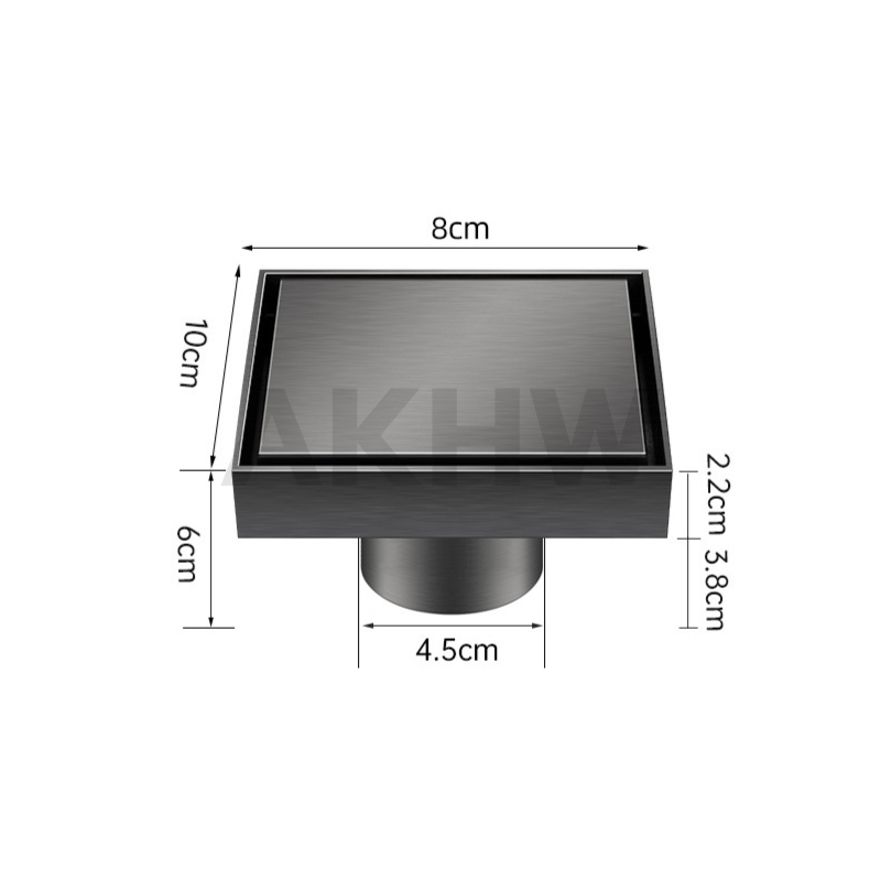 ฝาดูดส้วม/คลีนเอาท์ แบบเหลี่ยมมีฝาปิด KingsMan สแตนเลสทั้งชิ้น SUS304 แบบหนา แข็งแรง ไม่เป็นสนิม [ขายปลีก/ส่ง]