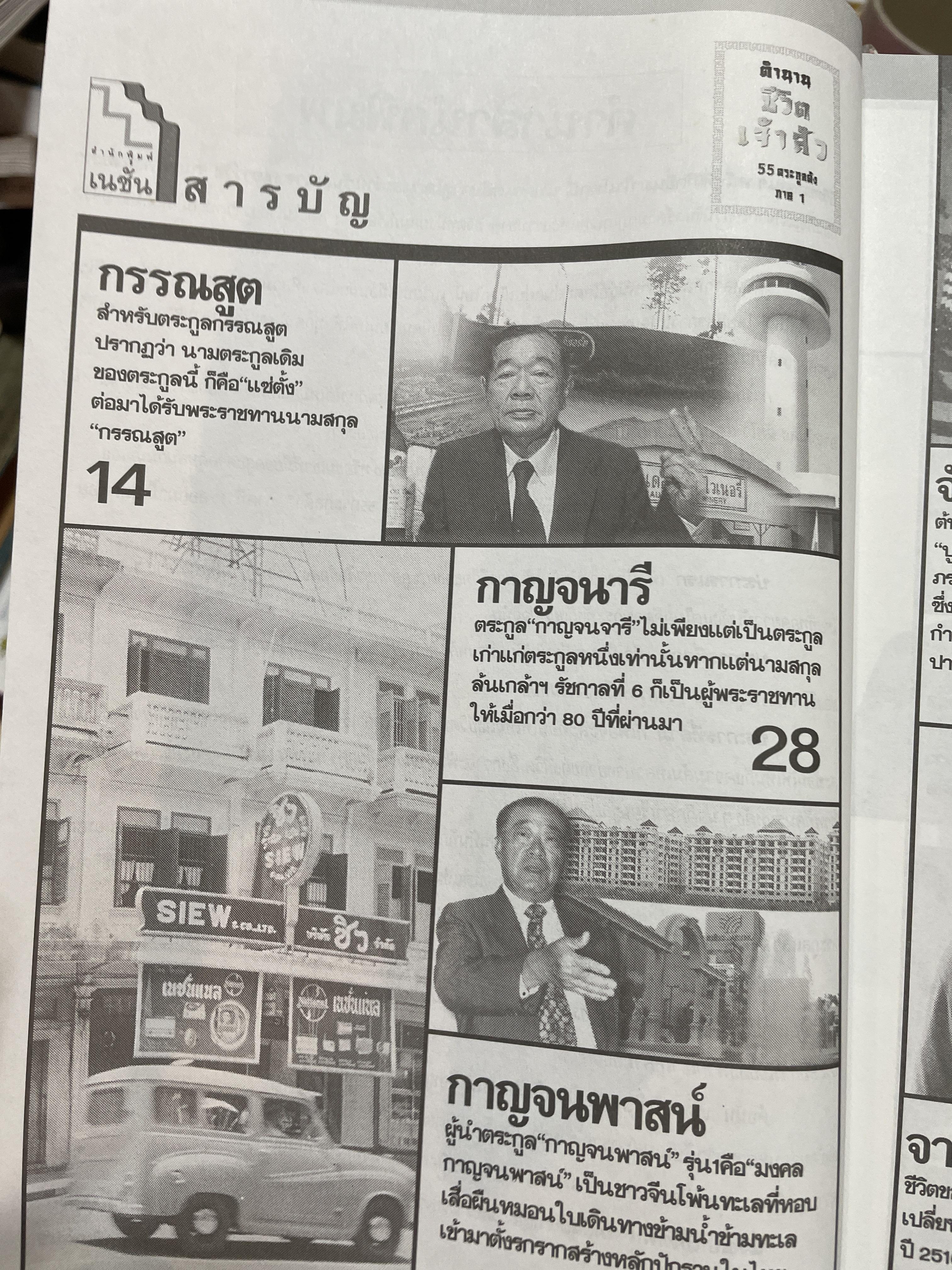 ตำนานชีวิตเจ้าสัว. 55 ตระกูลดัง ภาค 1. จากเสื่อผืนหมอนใบ สู่เส้นทางธุรกิจที่ยิ่งใหญ่ในเมืองไทย ผู้เขียน ธนวัฒน์ ทรัพย์ไพบูลย์