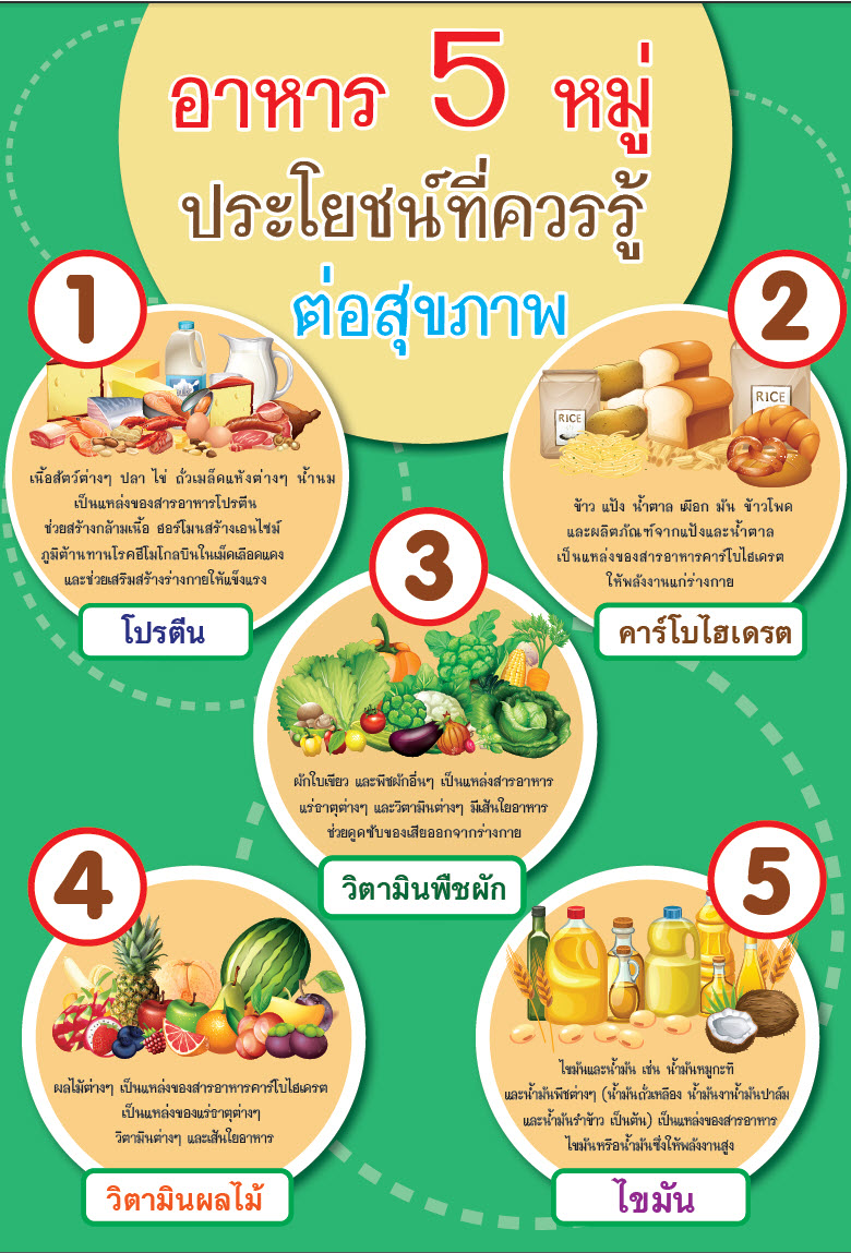 โปสเตอร์ อาหาร 5 หมู่