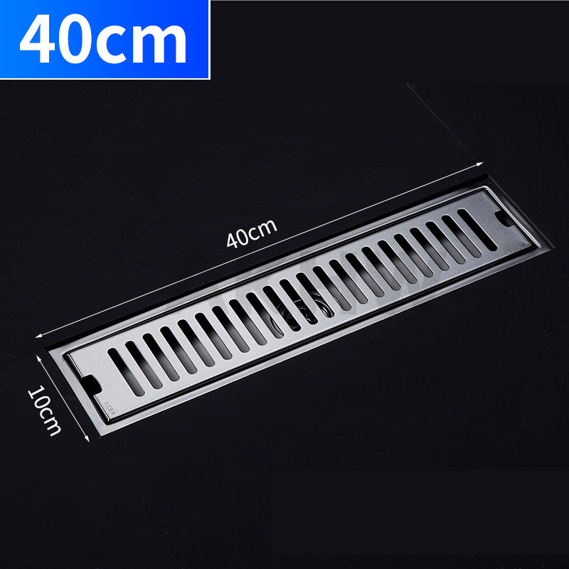 ตะแกรงน้ำทิ้งแบบยาว ลายเซาะร่อง KingsMan วัสดุสแตนเลสแท้ SUS304 ทนทาน ไม่เป็นสนิม [ขายปลีก/ส่ง]