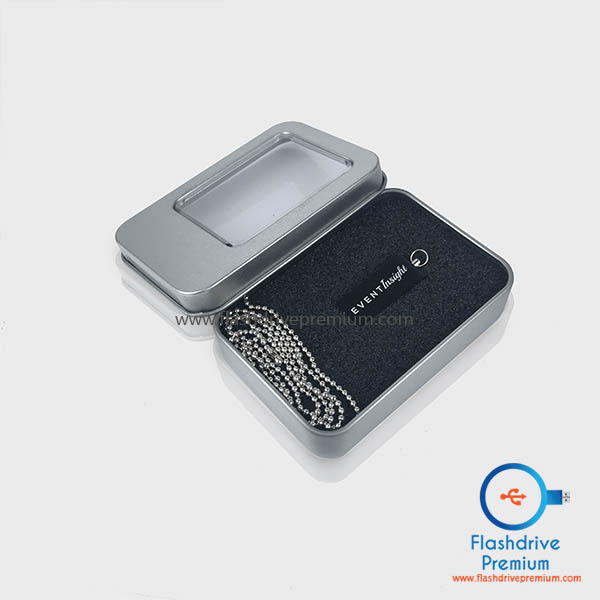 แฟลชไดร์ฟมินิ พร้อมสร้อย (Mini Metal USB Flash Drive)