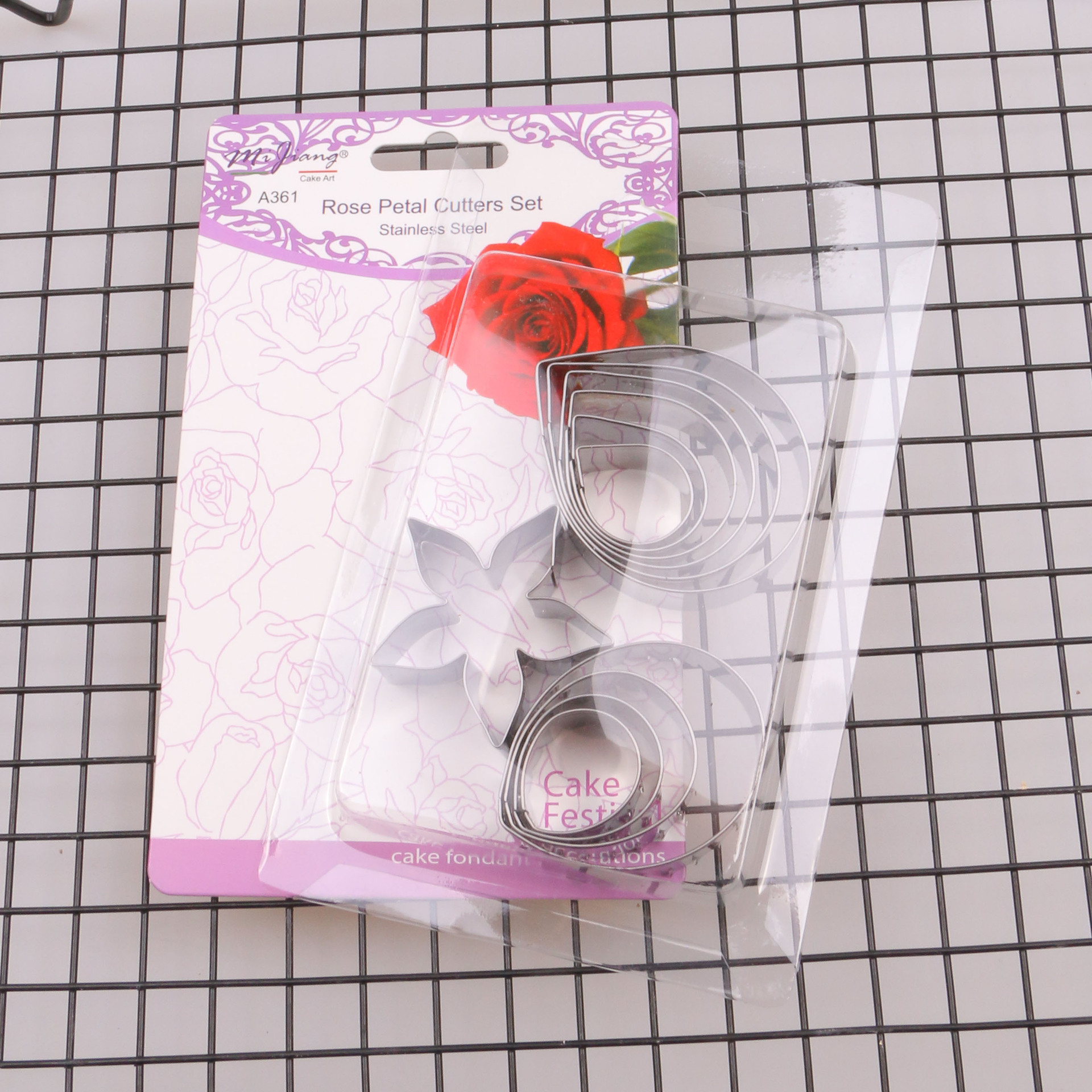 แม่พิมพ์สแตนเลสดอกกุหลาบเซตใหญ่A361 Rose Petal Cutters Setสำหรับพิมพ์ขนมเค๊กและดอกไม้ประดิษฐ์จากดินไทยBritish fondant candy ดอกไม้แม่พิมพ์ rose กลีบ leaf