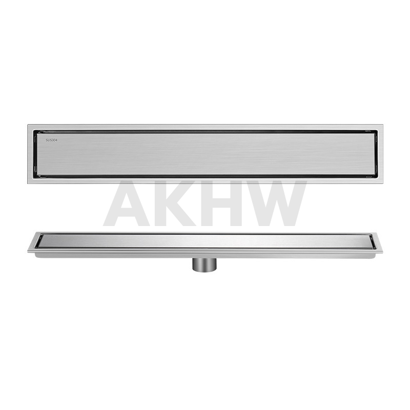 ตะแกรงน้ำทิ้งแบบยาว ลายเรียบทึบ KingsMan วัสดุสแตนเลสแท้ SUS304 ทนทาน ไม่เป็นสนิม [ขายปลีก/ส่ง]