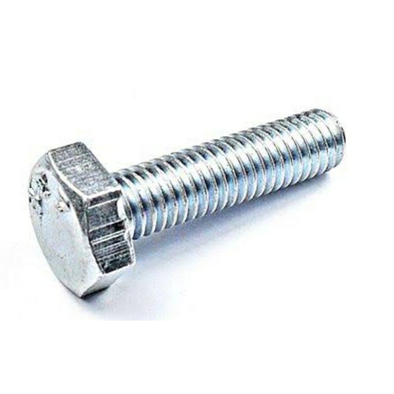 น๊อตหัวเหลี่ยม ชุบขาว