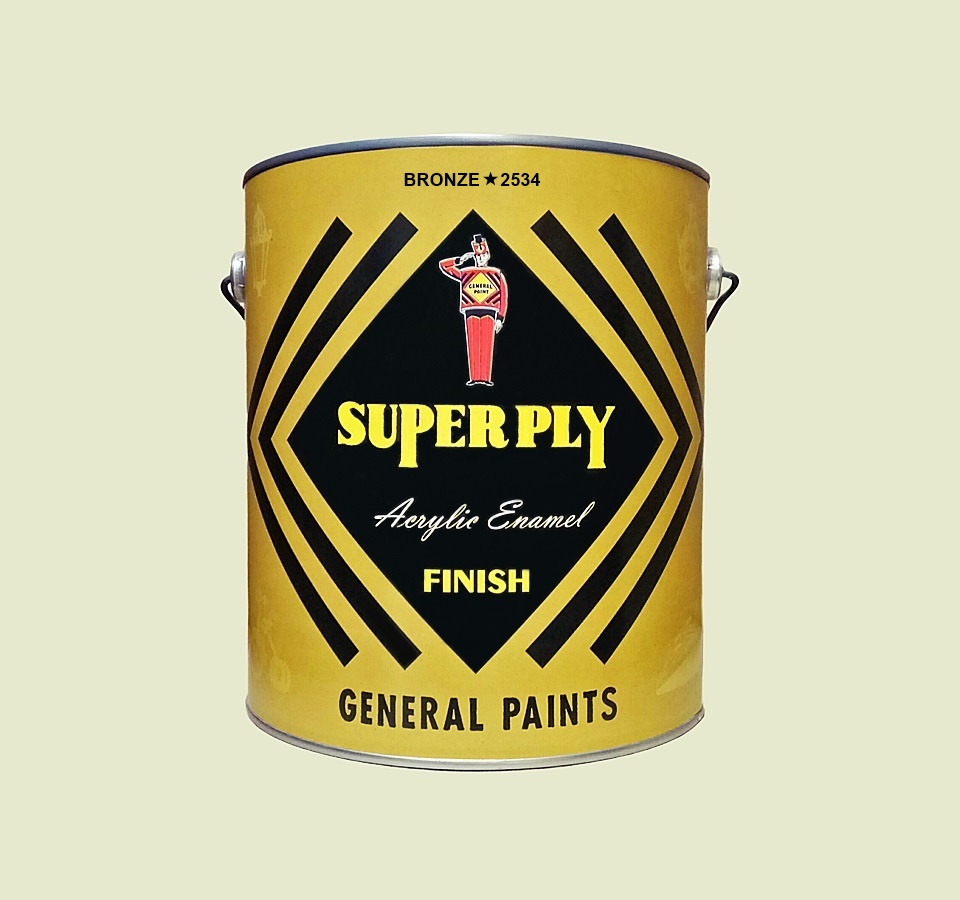 สีทองบรอนซ์น้ำมันเคลือบเงาอะครีลิคซุปเปอร์พราย SUPERLY # 2534