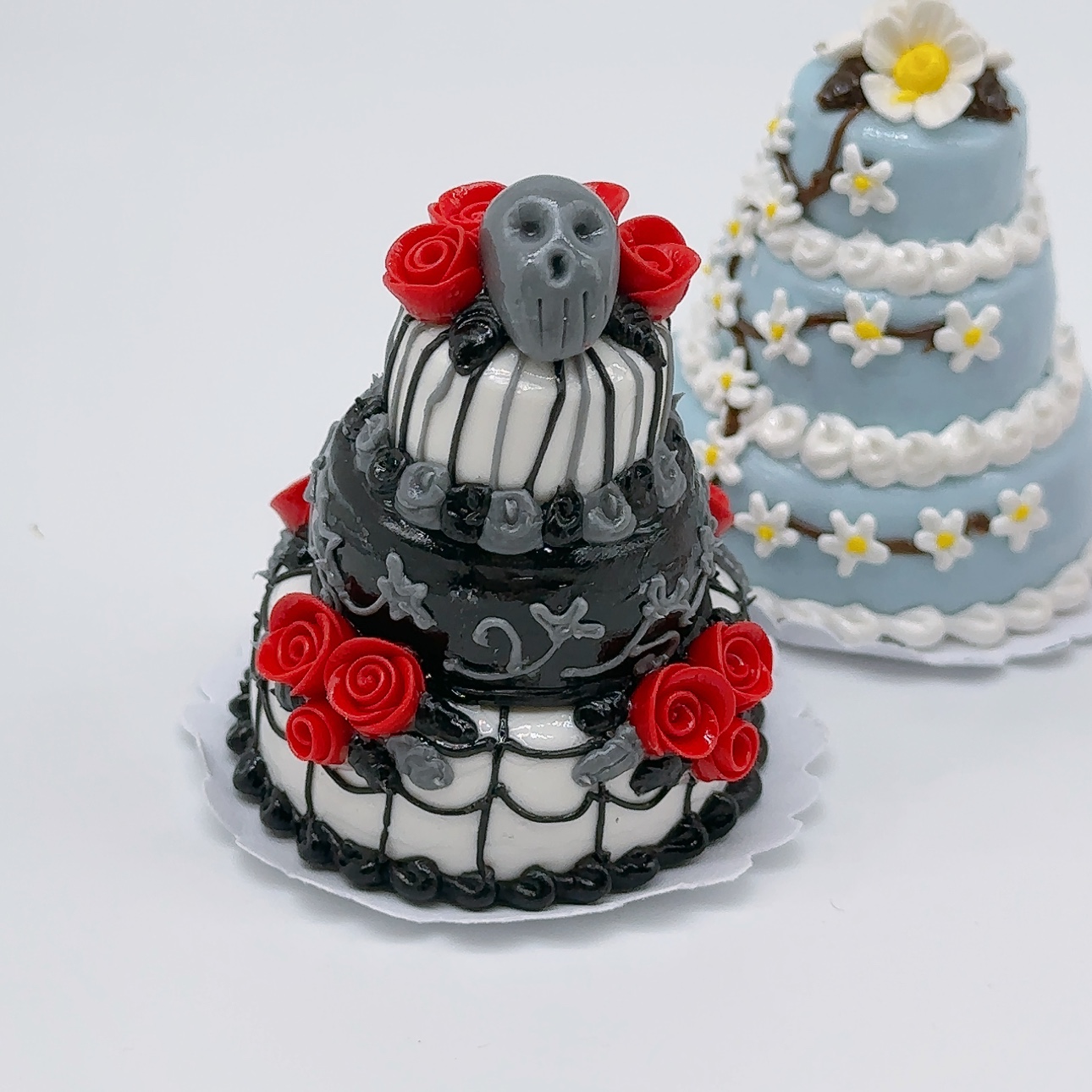 5 ชิ้น/ชุด เค้ก 3 ชั้น งานดินปั้น