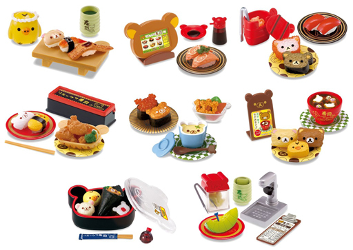 รีเม้นท์ของเล่นของจิ๋วชุดริลักคุมะซูชิอาหารญี่ปุ่นแสนน่ารักRilakkuma sushi