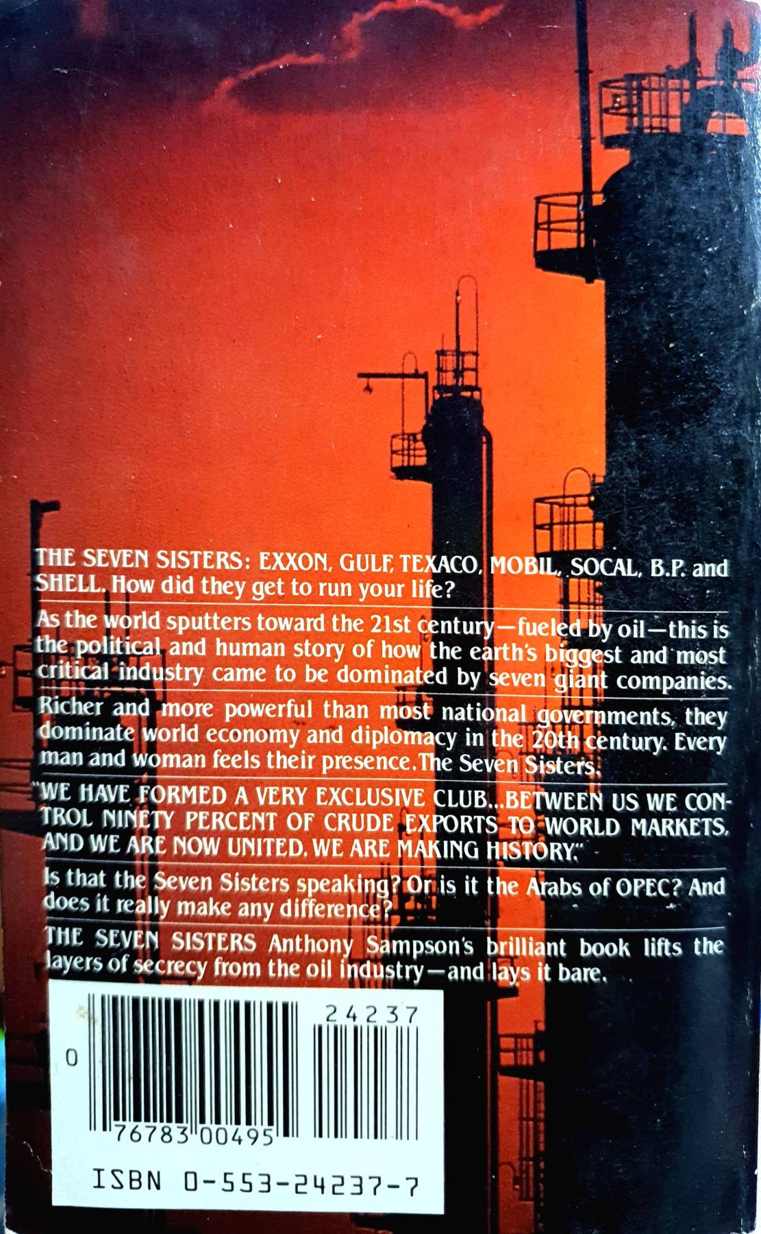 The Seven Sisters Great Oil Companies World by Anthony Sampson (Paperback)