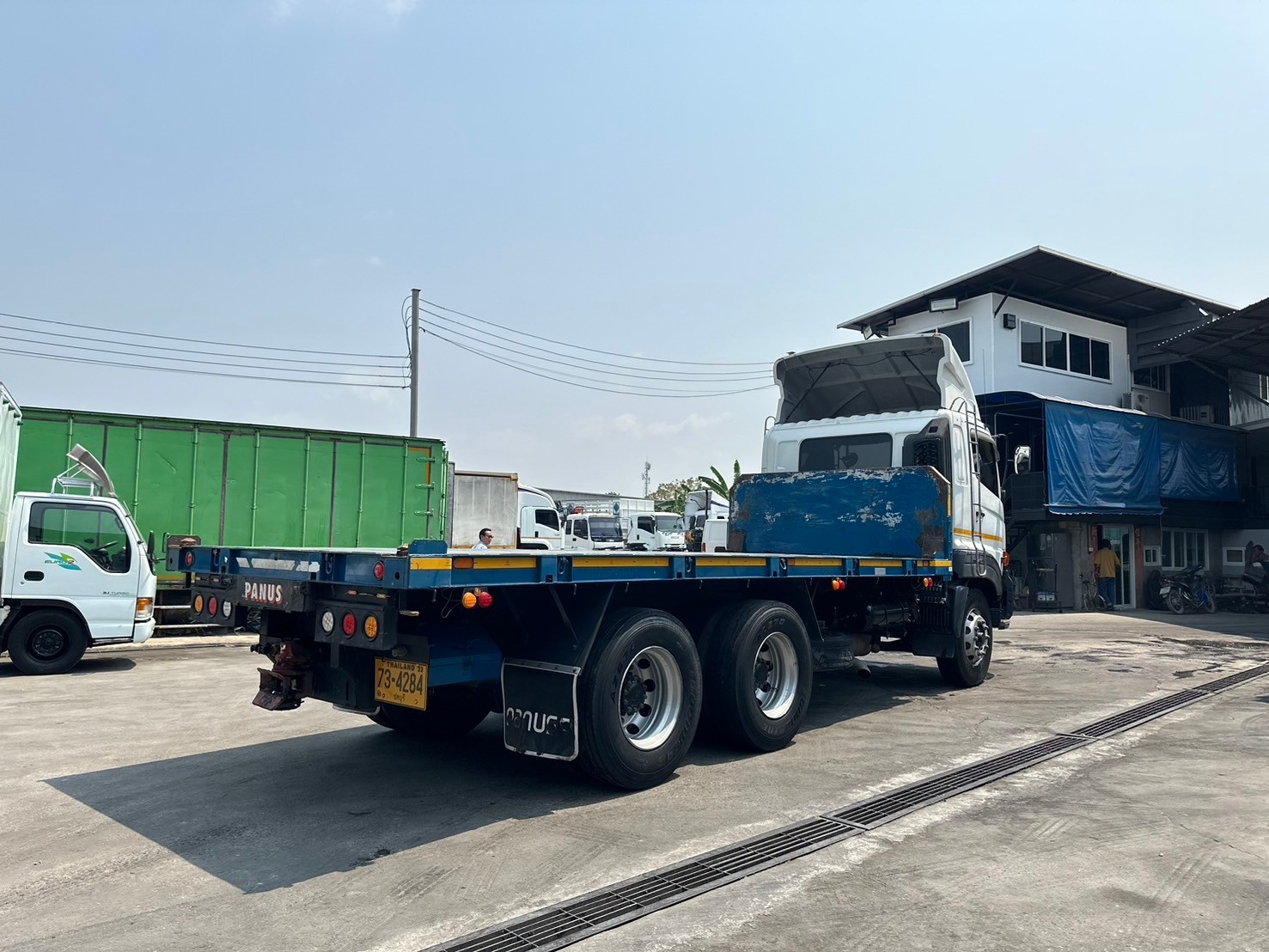 10ล้อพื้นเรียบ6.1ม.2เพลา344แรง มีลำโพงFM1A HINO344Hp ปี2562 ยาว6.1ม. 1.75ล.4284