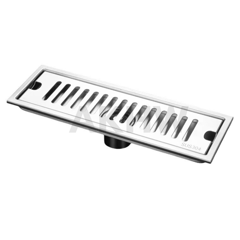 ตะแกรงน้ำทิ้งแบบยาว ลายเซาะร่อง KingsMan วัสดุสแตนเลสแท้ SUS304 ทนทาน ไม่เป็นสนิม [ขายปลีก/ส่ง]