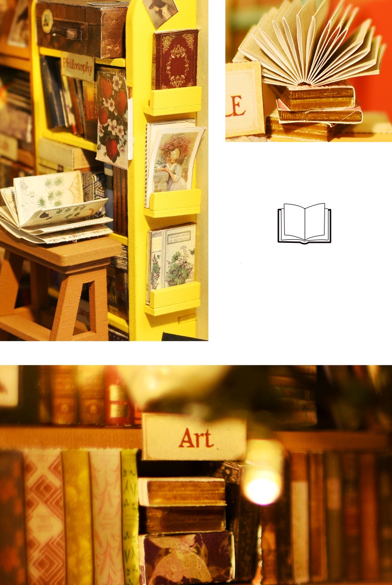 โมเดลห้องหนังสือจำลองสำหรับนักประดิษฐ์DIY HOUSE MINI รุ่น Model Book
